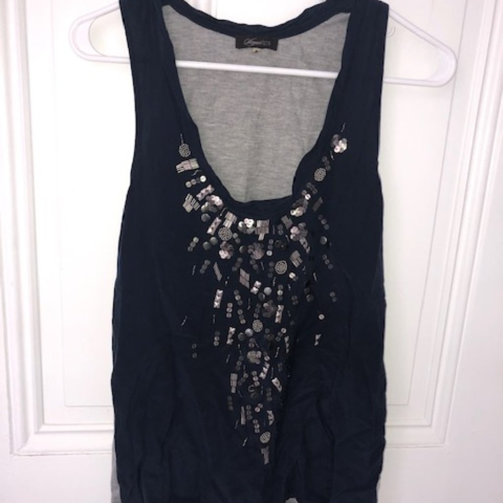 Navy/ Grey Sparkle Tank